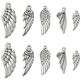 10 шт 5 стили 304 подвески из нержавеющей стали, крыло