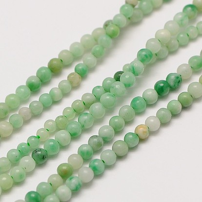 Natural Gemstone Qinghai Jade Round Beads Strands