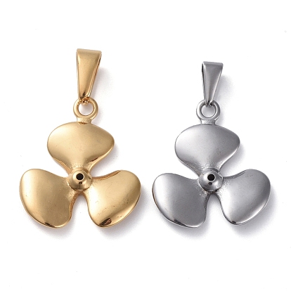 304 Stainless Steel Pendants, Fan Blade Shape