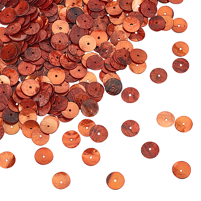 Perles de coquillages, teint, disque / plat rond, perles heishi