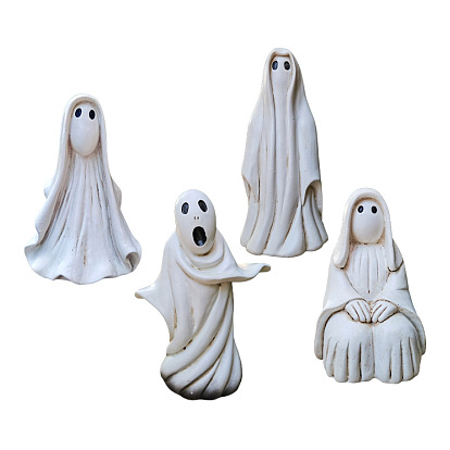 Resin Ghost Figurine Halloween Display Decorations, for Home, Garden Decoration