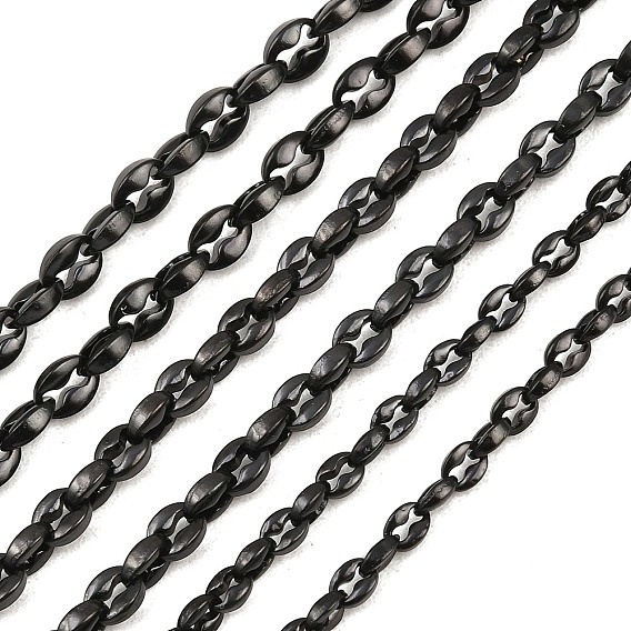 304 звеньевые цепи из кофейных зерен из нержавеющей стали, с катушкой, ионное покрытие (ip), несварные