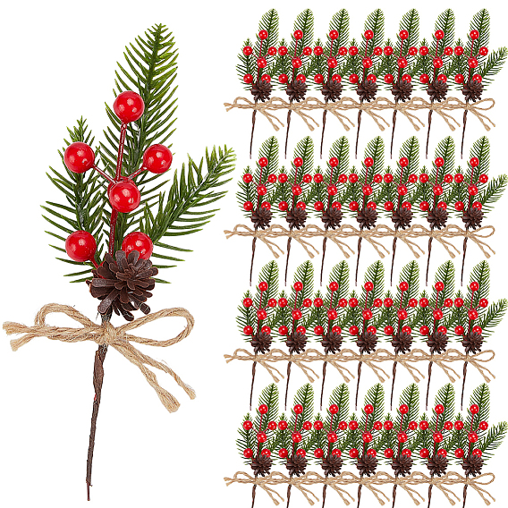 40шт. рождественские утюжные и ПЭТ искусственные сосновые иголки, фотографические реквизиты, украшения для дома