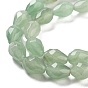 Natural Green Aventurine Beads Strands, Faceted Teardrop