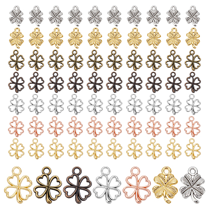 140 шт 7 подвески из сплава, клевер, для поделок, аксессуары для изготовления ювелирных изделий
