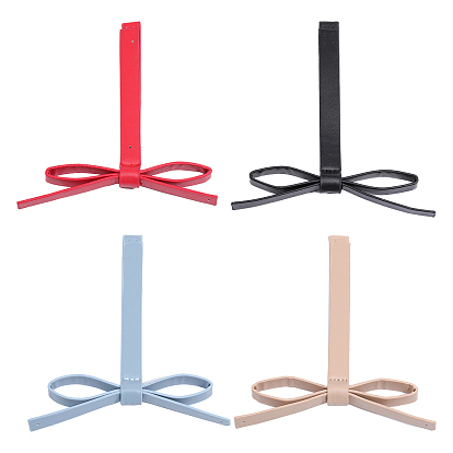 4 шт 4 цвета искусственная кожа украшения аксессуары, бантом