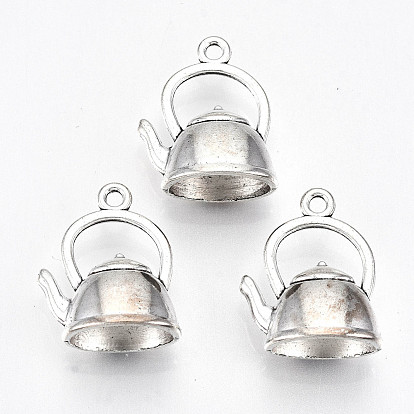 Tibetan Style Alloy Pendants, Lead Free & Cadmium Free, Teakettle
