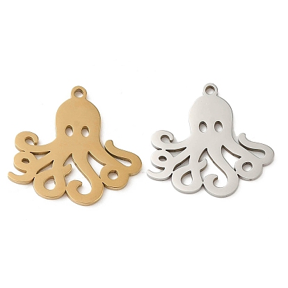 5 шт. 201 подвески из нержавеющей стали, лазерная резка, очарование осьминога
