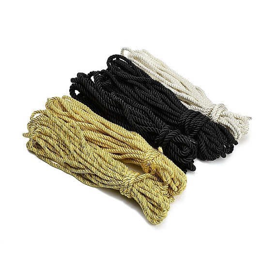 Polyester Twisted Cord, for Jewelry Making, Round