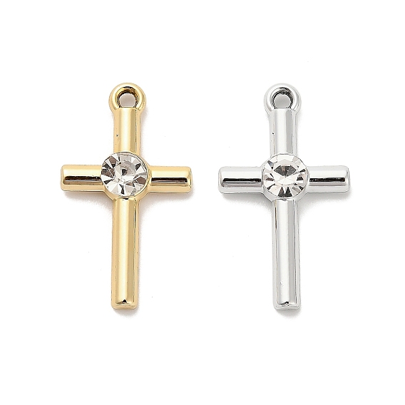 Подвески из сплава и страза, крест прелести