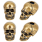 4шт. латунные европейские бусины, бусины с большим отверстием, череп