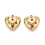 304 подвески из нержавеющей стали, со стразами, сердце