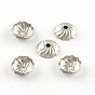 Flower 304 Stainless Steel Bead Caps, 8x2mm, Hole: 1mm