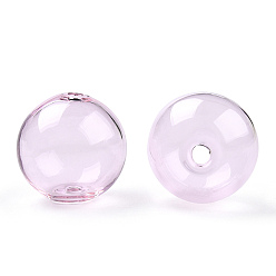 Transparent Blow High Borosilicate Glass Globe Beads, Round, for DIY Wish Bottle Pendant Glass Beads