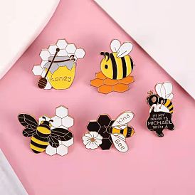 Enamel Pin, Alloy Brooch for Backpack Clothes, Bees