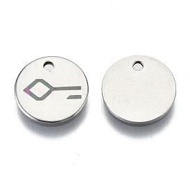 201 Stainless Steel Charms, Laser Cut, Stamping Blank Tag, Flat Round