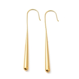 Ion Plating(IP) 304 Stainless Steel Dangle Earrings, Teardrop