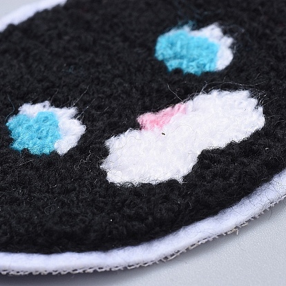 Computerized Embroidery Cloth Sew on Patches, Costume Accessories, Appliques, Cat Shape