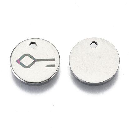 201 Stainless Steel Charms, Laser Cut, Stamping Blank Tag, Flat Round
