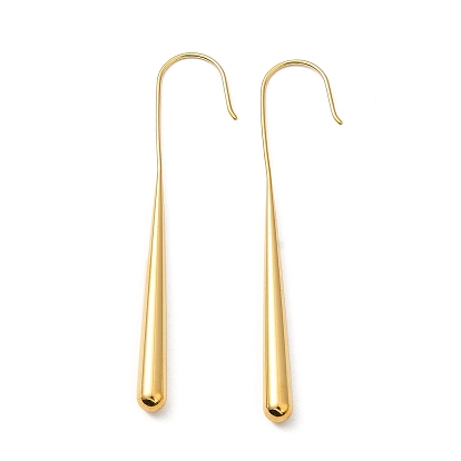 Ion Plating(IP) 304 Stainless Steel Dangle Earrings, Teardrop