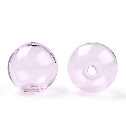 Perles de globe en verre borosilicaté soufflé transparent, ronde, pour diy souhait bouteille pendentif perles de verre