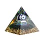 Генераторы энергии из эпоксидной смолы на основе пирамиды оргонита, Стекло рейки и лэмпворк ручной работы, сглаз и золотая фольга внутри, для украшения рабочего стола домашнего офиса