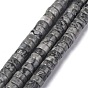Natural Map Stone/Picasso Stone/Picasso Jasper Bead Strands, Heishi Beads, Flat Round/Disc