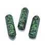 Natural Ruby in Zoisite Pointed Beads, Healing Stones, Reiki Energy Balancing Meditation Therapy Wand, No Hole/Undrilled, For Wire Wrapped Pendant Making, Bullet