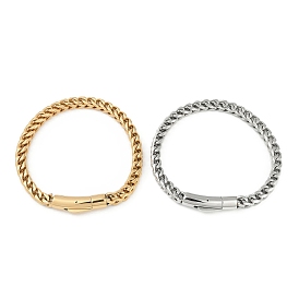 304 Stainless Steel Wheat Chain Bracelets