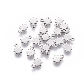 304 Stainless Steel Charms, Chain Extender Teardrop, Flower