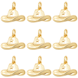 10 латунные подвески шт., шляпа, без кадмия и без свинца, с целью перехода в кольце