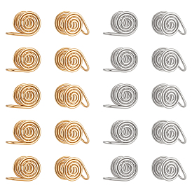 20 шт. 304 серьги-манжеты со спиральной накладкой из нержавеющей стали