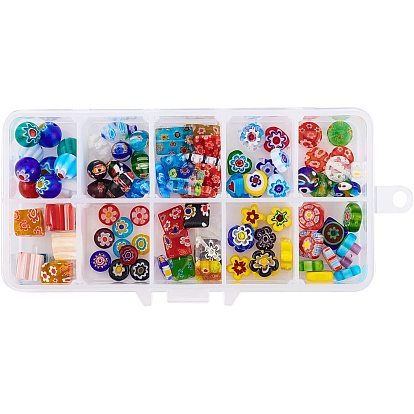 Handmade Millefiori Lampwork Beads, Mix Shapes