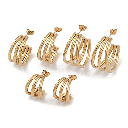 Вакуумное покрытие pvd 201 серьги-гвоздики в форме луны из нержавеющей стали, с 304 штифта из нержавеющей стали