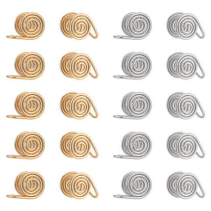 20 шт. 304 серьги-манжеты со спиральной накладкой из нержавеющей стали