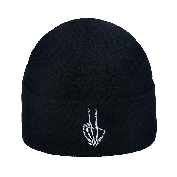 Polyacrylonitrile Fiber Yarn Cuffed Beanies Cap, Winter Warmer Knit Hat for Women