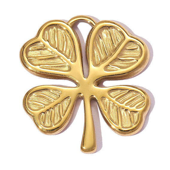 304 подвески из нержавеющей стали, ионное покрытие (ip), текстурированные подвески в виде клевера, ручная полировка