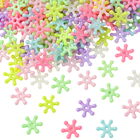 500шт акриловые бусины, снежинка