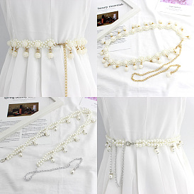 Цепочки на талию из сплава и пластика с имитацией жемчуга для женщин