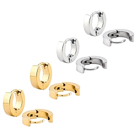 Unicraftale 304 Stainless Steel Huggie Hoop Earrings, Hypoallergenic Earrings, Thick Hoop Earrings, Ring Shape