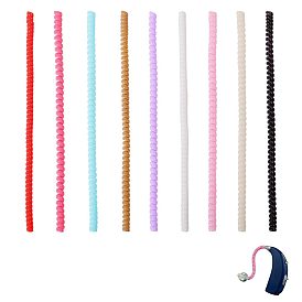 72Pcs 9 Colors TPU Spiral Rope for Keychain, Bracelet, Wristband