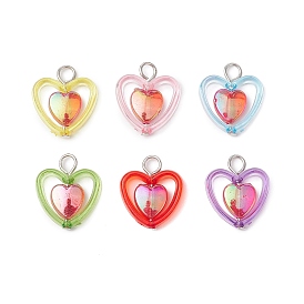 Прозрачные акриловые подвески, сердце