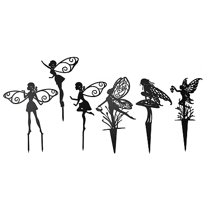 Железные колышки для сказочного сада, Декоративные силуэтные фигуры для украшения сада и клумб