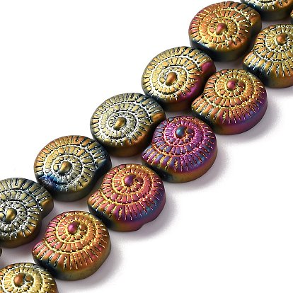 Стеклянные бусины с гальваническим покрытием , с полным покрытием цвета радуги, улитка