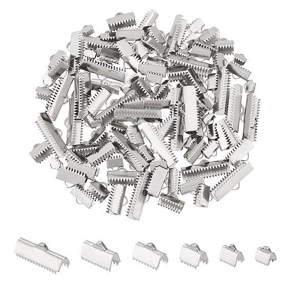 6 стили 304 обжимные концы ленты из нержавеющей стали, прямоугольные