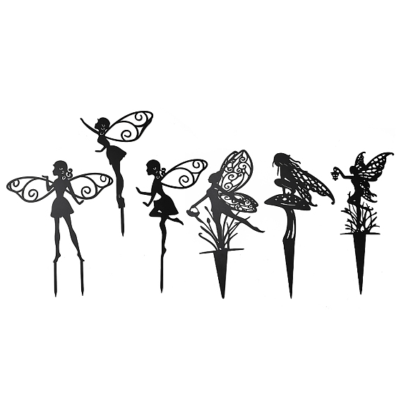 Железные колышки для сказочного сада, Декоративные силуэтные фигуры для украшения сада и клумб