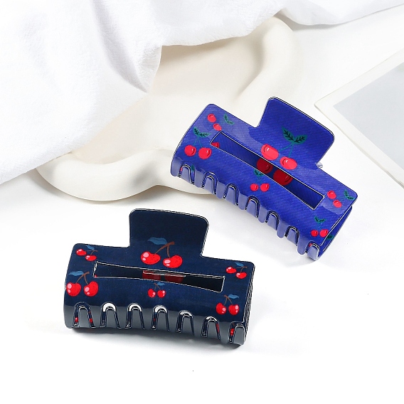 Заколки для волос из пвх, вишни шаблон, аксессуары для волос для женщин