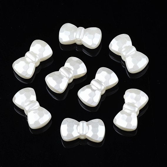 ABS Plastic Imitation Pearl Beads, Bowknot