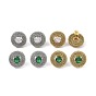 304 Stainless Steel Pave Cubic Zirconia Twisted Chain Disc Stud Earrings for Women