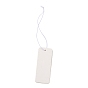 Blank Paper Price Tags, with Cord, Rectangle